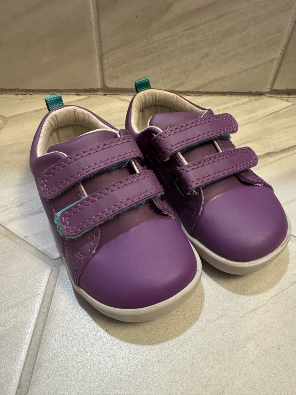 Ten Little Purple Velcro Sneakers for Toddler - Picture 2 of 5
